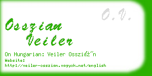 osszian veiler business card